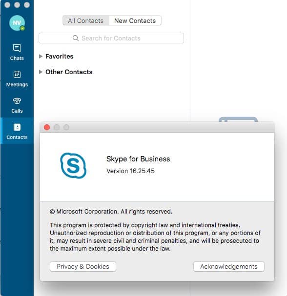 multiple accounts in skype for business mac